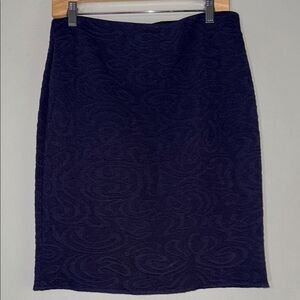 LOFT Blue Pencil Skirt Knee-Length Cocktail